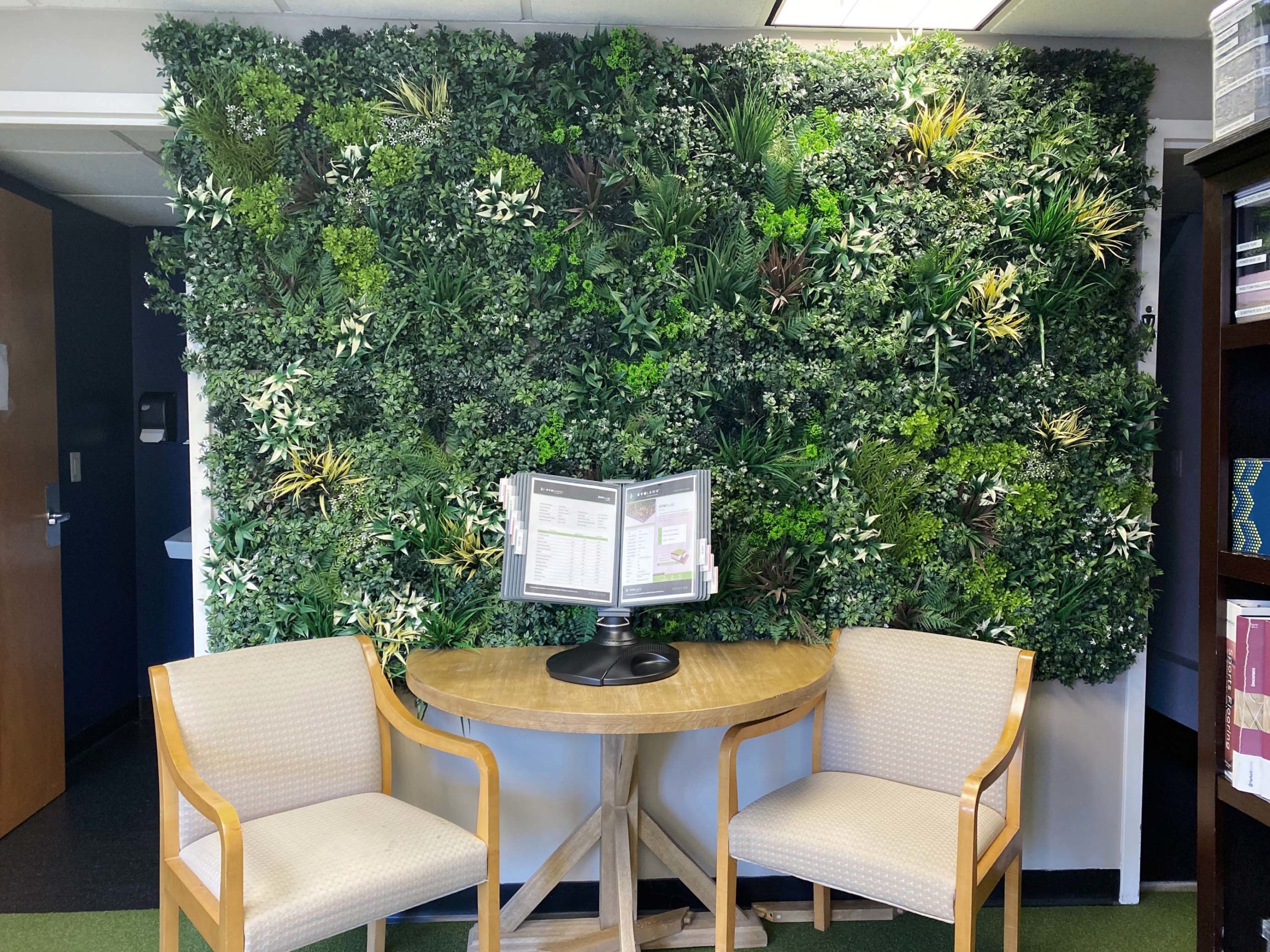 Artificial green wall showroom from Calico Greens