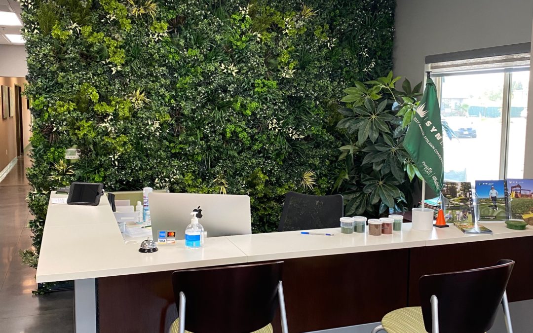 Create a Serene Break Area with Artificial Green Walls for Your Office